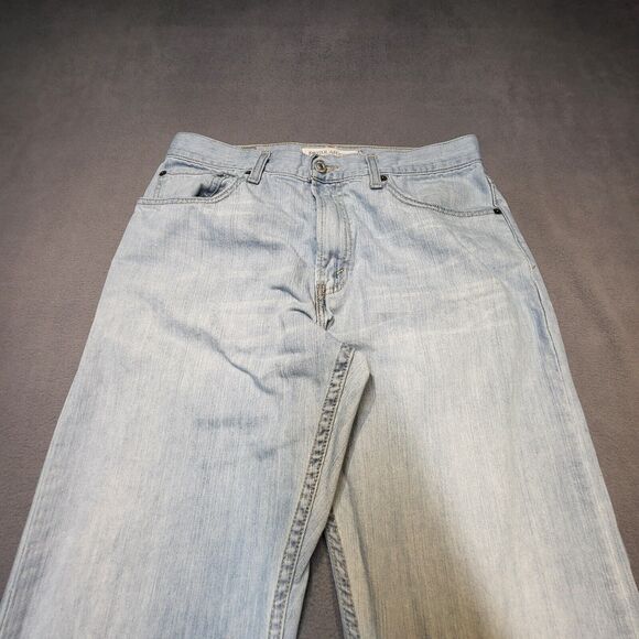 Levi's 505 Jeans Mens 32x30 Blue Regular Fit Straight Leg Distressed Denim - Picture 2 of 10